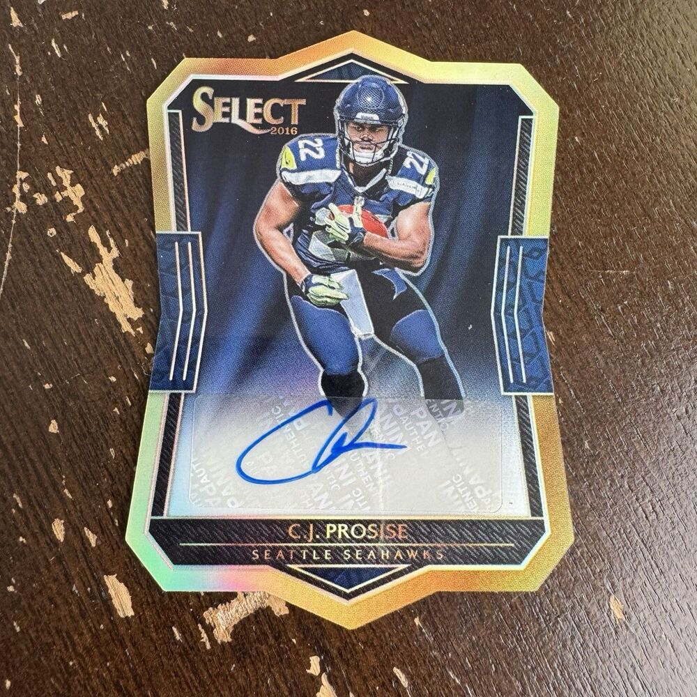 2016 Panini Select Auto /99  C.J. Prosise Rookie RC NM RDC-CJ Die Cut Seattle